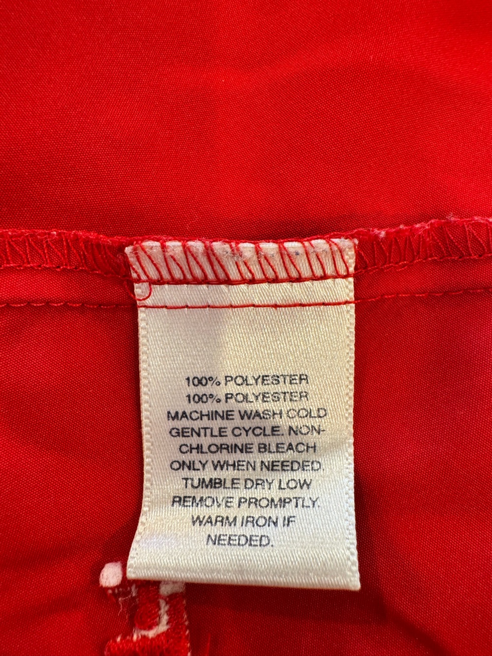 Tommy Hilfiger Red Slip Chemise with Striped Trim Size M Preppy Summer - Picture 7 of 8